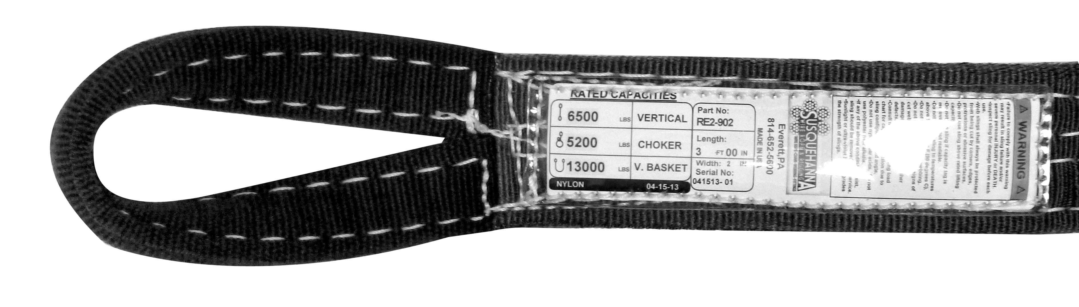 Nylon & Polyester Slings Reversed Eye Cargo Control USA