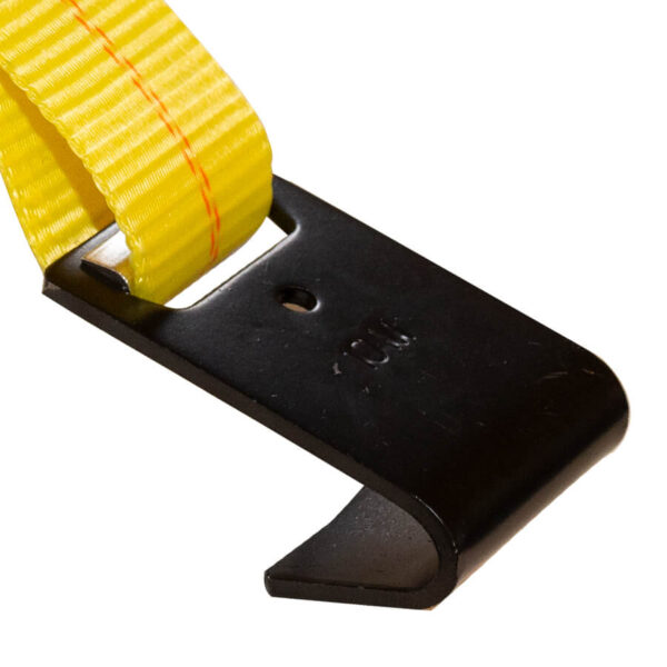 Winch Strap with Flat Hook w/ Protector Clip