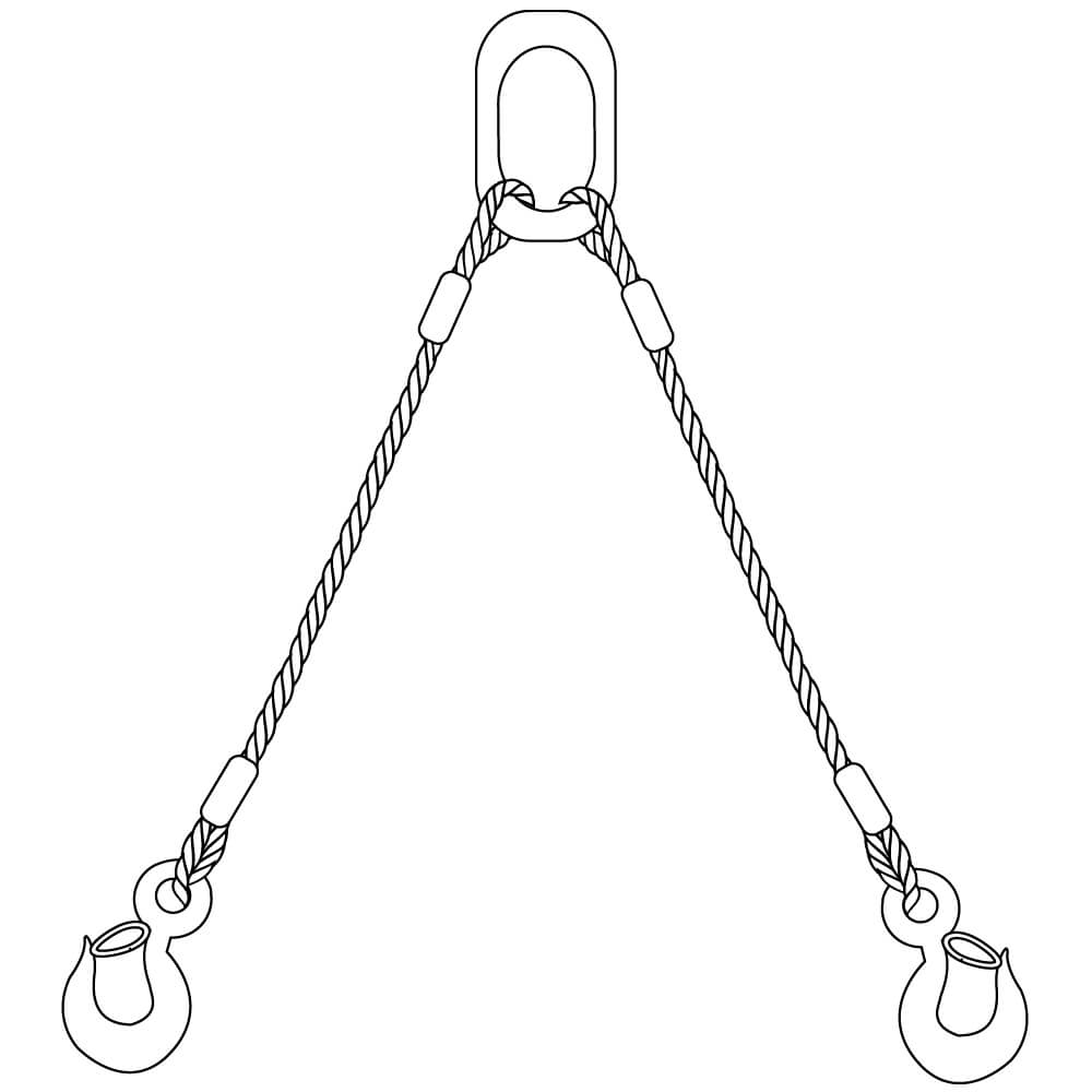 Two Leg Bridle Wire Rope Slings
