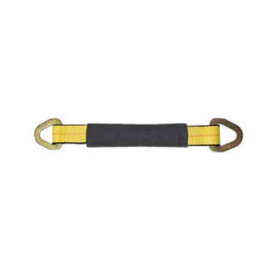 Heavy Duty Axle Strap with Delta Rings and Protective Sleeve